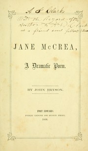 Cover of: Jane McCrea by John Bryson