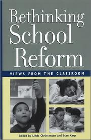 Cover of: Rethinking School Reform by 