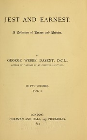 Jest and earnest by George Webbe Dasent
