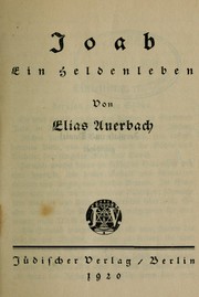 Cover of: Joab: ein Heldenleben