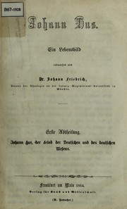 Cover of: Johann Hus: eine Lebensbild, erste Abtheilung