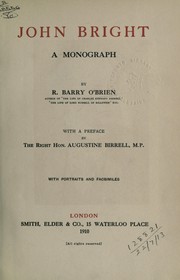 Cover of: John Bright: a monograph