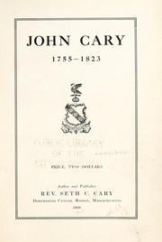 Cover of: John Cary, 1755-1823