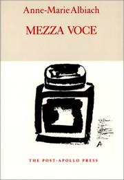 Cover of: Mezza voce