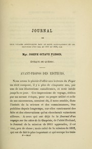 Cover of: Journal de deux voyages apostoliques dans le Golfe Saint-Laurent et les provinces d'en bas, en 1811 et 1812