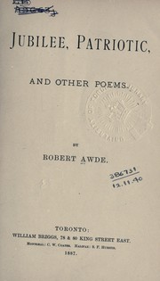 Cover of: Jubilee, patriotic, and other poems