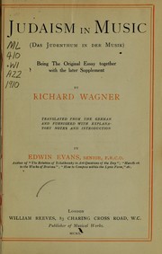 Cover of: Judaism in music by Richard Wagner