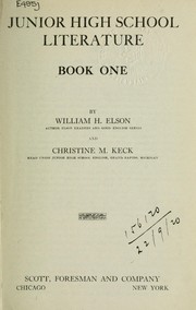 Cover of: Junior high school literature by William Harris Elson