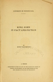 Cover of: King John in fact and fiction