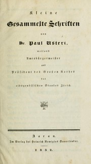 Cover of: Kleine gesammelte Schriften