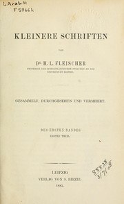 Cover of: Kleinere Schriften. by Heinrich Leberecht Fleischer