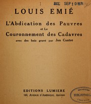 Cover of: L'Abdication des pauvre et Le couronnement des cadavres