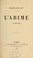 Cover of: L'abîme (poésie)