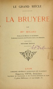 Cover of: La Bruyère by Antoine Ricard