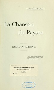 La chanson du paysan by Ulric L. Gingras