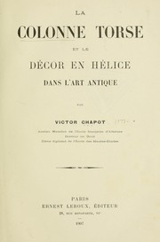 Cover of: La colonne torse by Victor Chapot