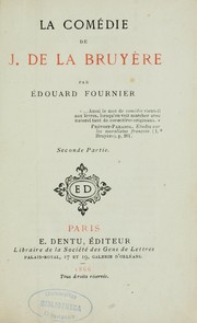 Cover of: La Comédie de J. de La Bruyère