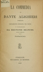 Cover of: La Commedia by Dante Alighieri, Dante Alighieri