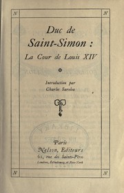 Cover of: La cour de Louis 14 by Saint-Simon, Louis de Rouvroy duc de