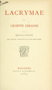 Cover of: Lacrymae by Giuseppe Chiarini