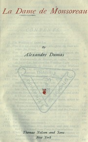 Cover of: La Dame de Monsoreau