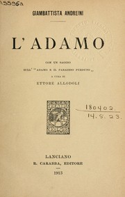Cover of: L'Adamo
