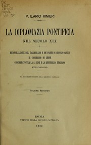 Cover of: La diplomazia pontificia nel secolo XIX by Ilario Rinieri