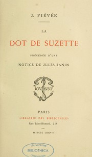 Cover of: La dot de Suzette