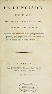 Cover of: La Dunciade: poème