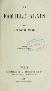 Cover of: La famille Alain