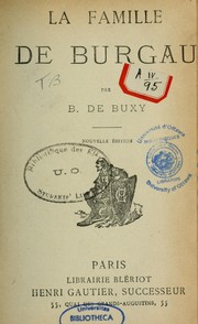 Cover of: La famille de Burgau