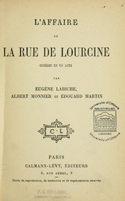 Cover of: L'Affaire de la rue de Lourcine: comédie en un acte