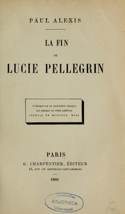 Cover of: La fin de Lucie Pellegrin