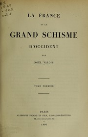 Cover of: La France et le grand schisme d'Occident