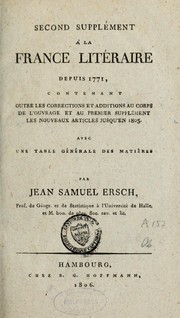 Cover of: La France littéraire contenant les auteurs français de 1771 à 1796