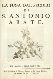 Cover of: La fuga dal secolo di S. Antonio abate