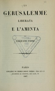 Cover of: La Gerusalemme liberata ; e L'Aminta by Torquato Tasso