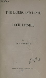 Cover of: The lairds and lands of Loch Tayside