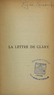 Cover of: La lettre de Clary: La maison de la dame de pique ; Un réveillon au paradis