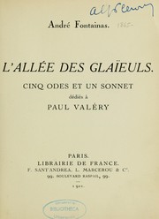 Cover of: L'allée des glaïeuls by André Fontainas