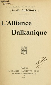 Cover of: L'Alliance balkanique
