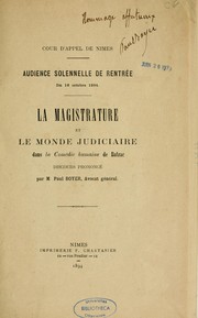 Cover of: La magistrature et le monde judiciaire dans la Comédie humaine de Balzac by Paul S. Boyer