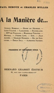 Cover of: A la manière de -- Octave Mirbeau --