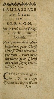 Cover of: L'ambassade dv ciel by Timothée Delon