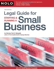 Cover of: Legal guide for starting & running a small business by Fred Steingold