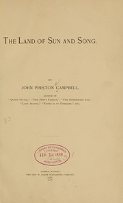 Cover of: The land of sun and song.