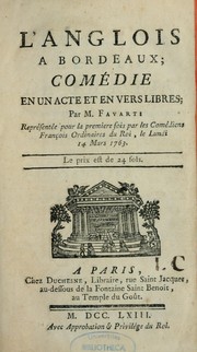 Cover of: L'Anglois à Bordeaux: comédie