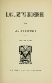 Cover of: Langs lijnen van geleidelijkheid