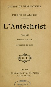 Cover of: L'antéchrist by Dmitry Sergeyevich Merezhkovsky