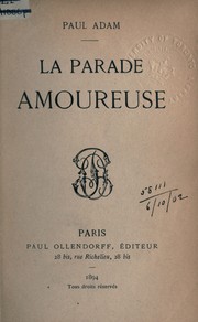 Cover of: La parade amoureuse
